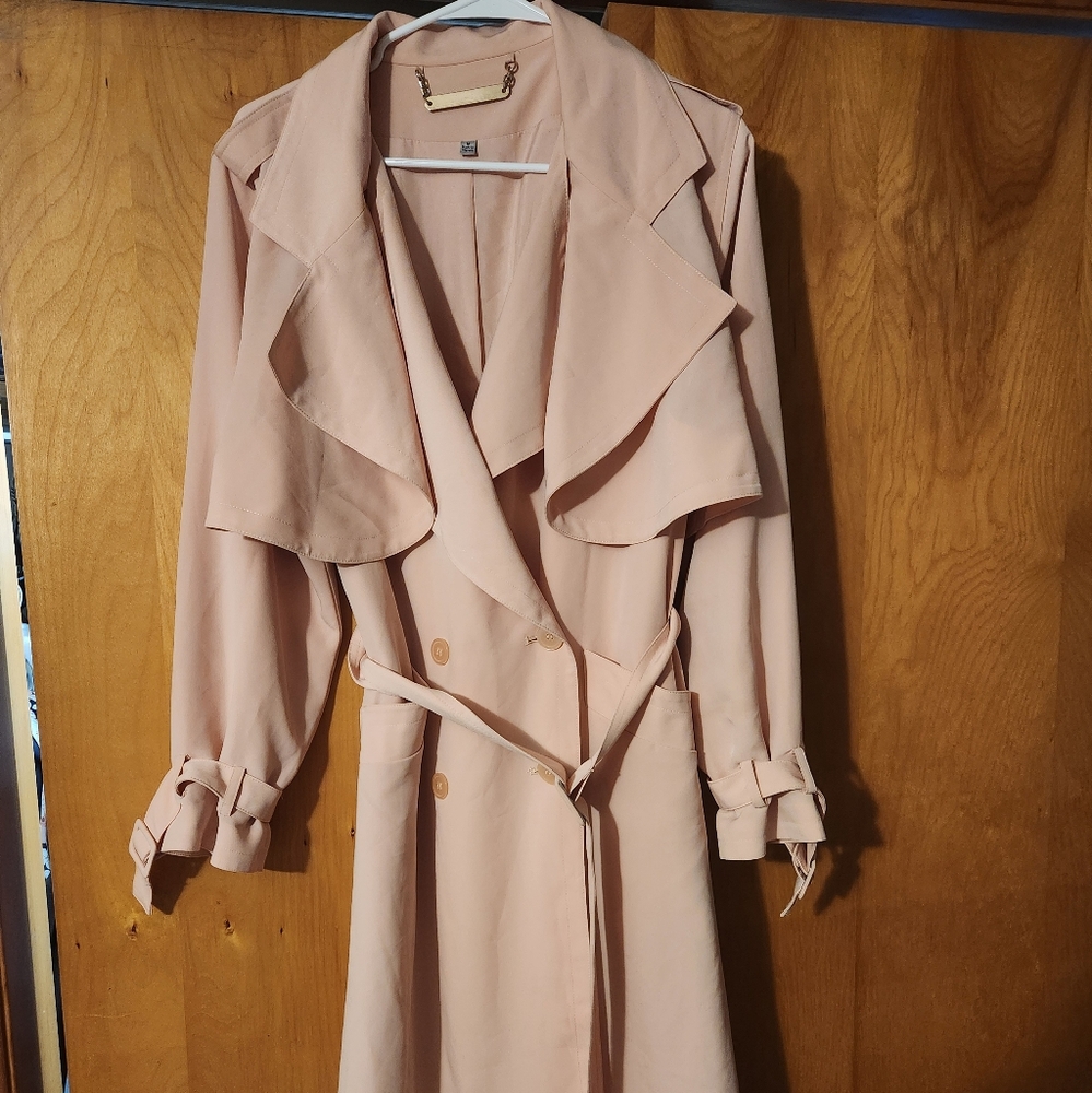 Chic Pink Trench Coat